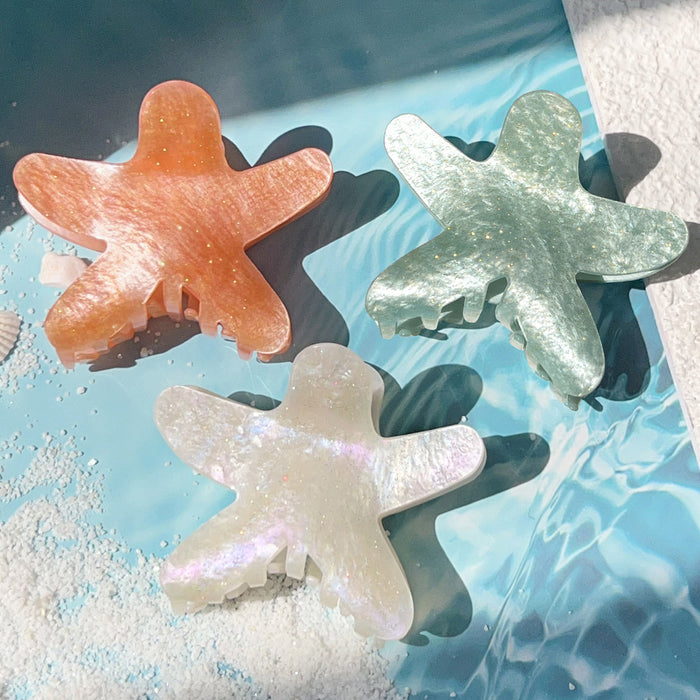 Wholesale Starfish Five-Pointed Star Acrylic Hair Claw Clip Cute Women' s Fashion Accessory