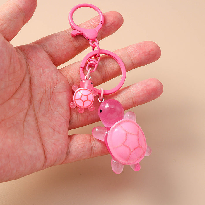 Wholesale Cute cartoon resin turtle keychains