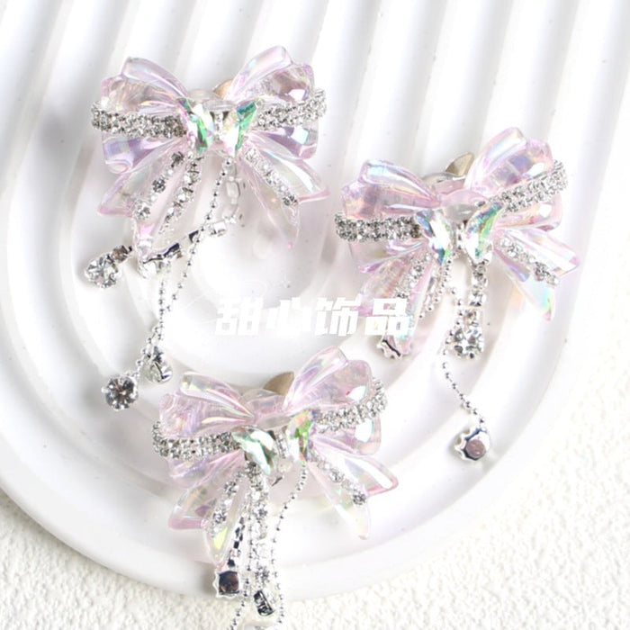 Wholesale Crystal Butterfly Shiny Tassel Loose Beads JDC-BDS-NYX022