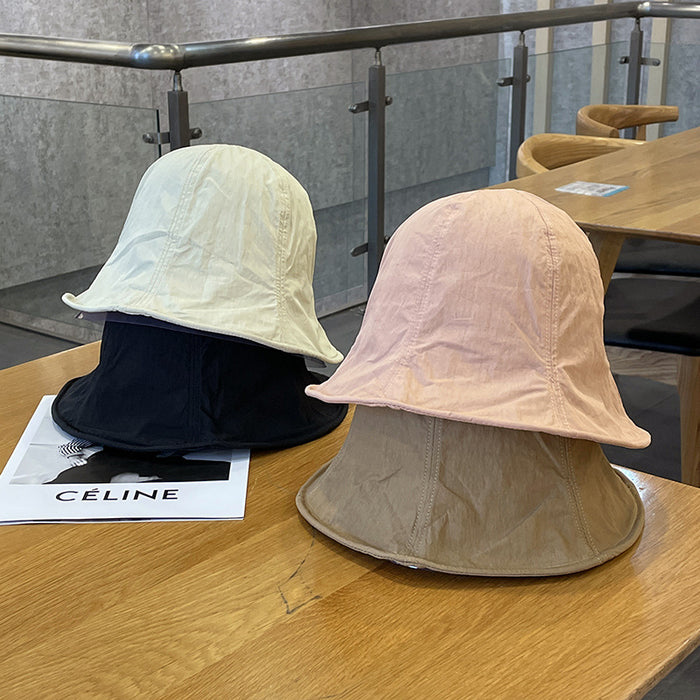 Wholesale New quick drying fisherman hat, simple, sun resistant, lightweight, breathable, short eave, elastic basin hat, large eave hat