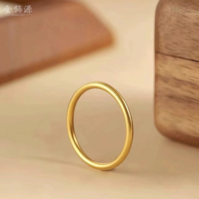 Wholesale High color sand gold solid circle ring inherits ancient method rings, copper plated rings, classic rings