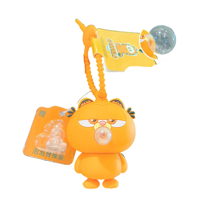 Wholesale Cute cartoon cat blowing bubbles silicone keychain