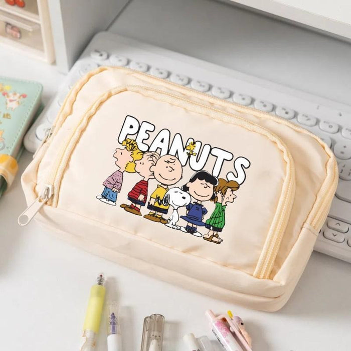 Wholesale Polyester Cartoon Dog Print Pencil Case Cute Student Stationery Pouch For School Girls Storage Bag