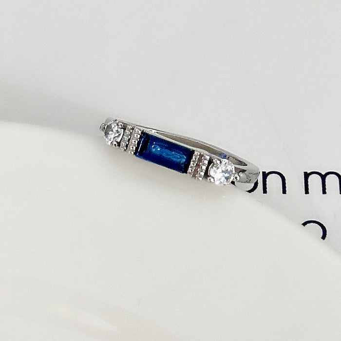 Wholesale Rose Gold Grandmother Green Blue Zircon Ring