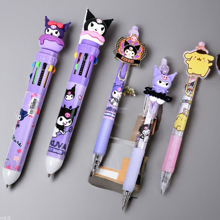 Wholesale full series push gel pen multi-color pen Journal pen carbon water pen black pen ten-color pen
