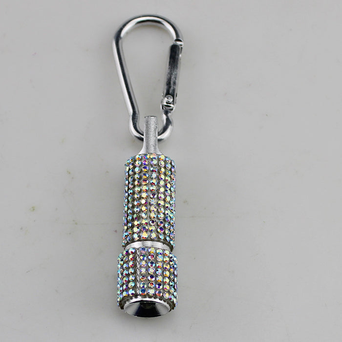 Wholesale Trendy Crystal Studded LED Flashlight White Fashion Accessory Gift