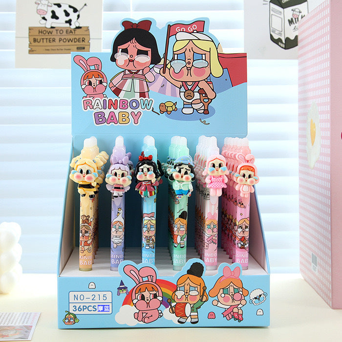 Wholesale 36pcs 0.5mm Erasable Press-Type Pen for Elementary Students