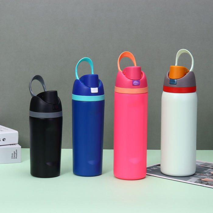 Wholesale Fruit Cup Stainless Steel Insulated Cup High-Value Double-Drink Pop-Up Cup Large-Capacity Sports Water Cup