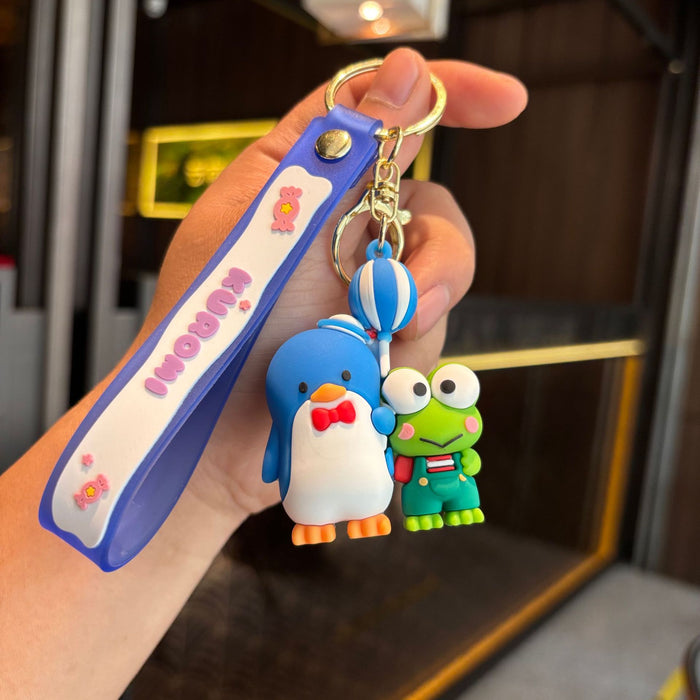 Wholesale 2pcs Cute Cartoon Silicone Keychain Gift Car Key Accessory