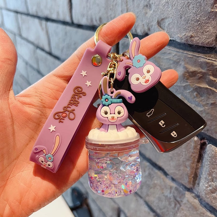 Wholesale Acrylic Cartoon Oil Quicksand Keychain JDC-KC-RunX010