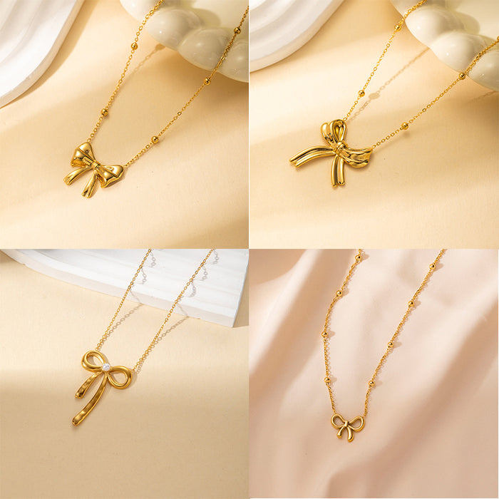 Wholesale Non-Fading Exquisite Clavicle Golden Necklace