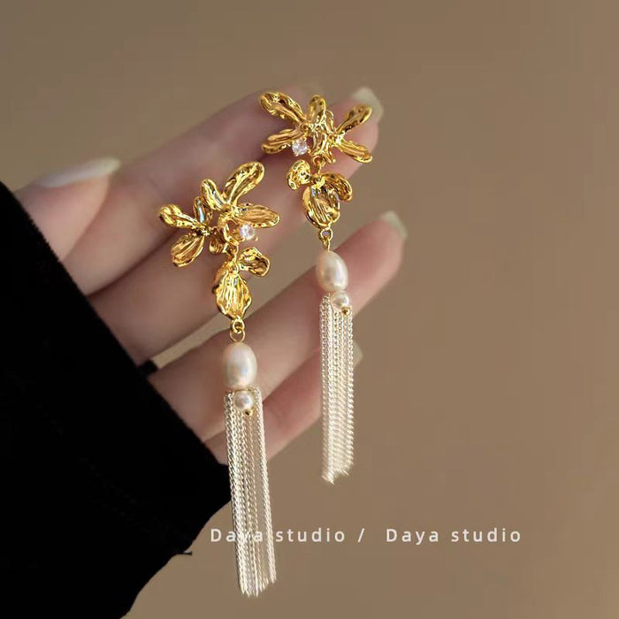 Wholesale   Pearl Tassel Earrings Women's  Earrings