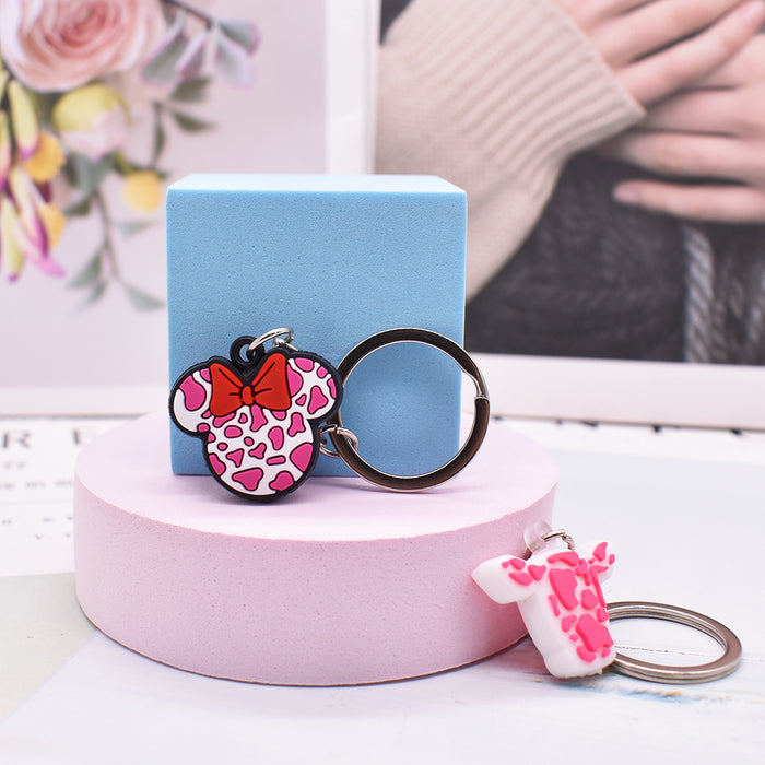 Wholesale Random 100pcs Cartoon Soft Rubber Keychain JDC-KC-RYY015