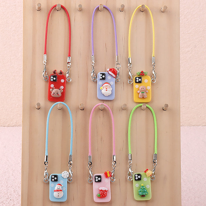 Wholesale Christmas lanyard doll keychain