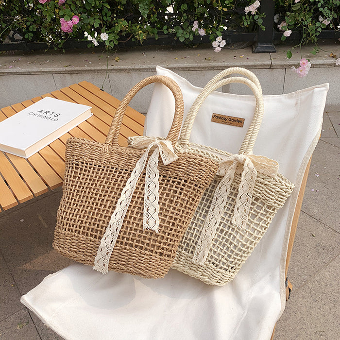 Wholesale Hollow Woven Bag Personality Literary Straw Bag JDC-HB-TY005