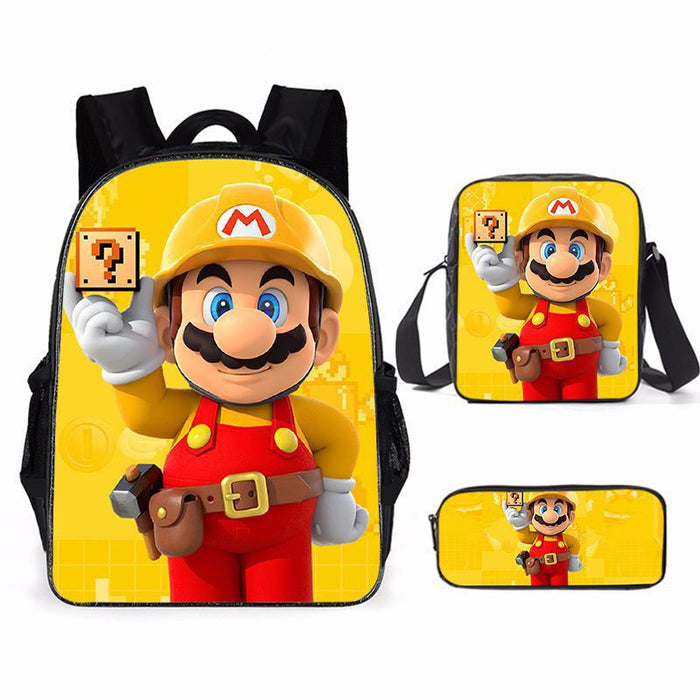 Wholesale Cartoon Backpack Primary and Secondary School Students Three-piece Schoolbag Backpack Shoulder Bag Pencil Case JDC-BP-Shangl001