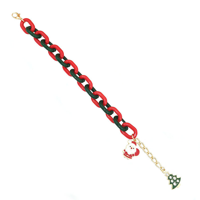 Wholesale Christmas Bracelet  Tree Bell Letter Elk Garland Exaggerated Chain Bracelet