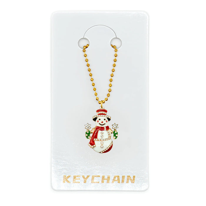 Wholesale Cartoon Christmas Metal Keychain Bag Charm Cute Holiday Gift Accessory