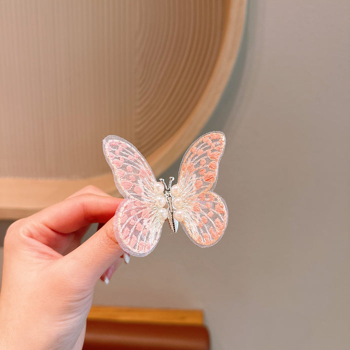 Wholesale Children's butterfly hair clip headband cute side clip hair accessory