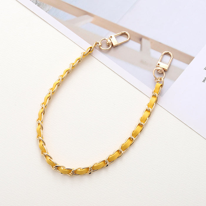 Wholesale Pearl Handheld Chain DIY Mobile Phone Case Accessories Metal Chain Keychains JDC-KC-GL003