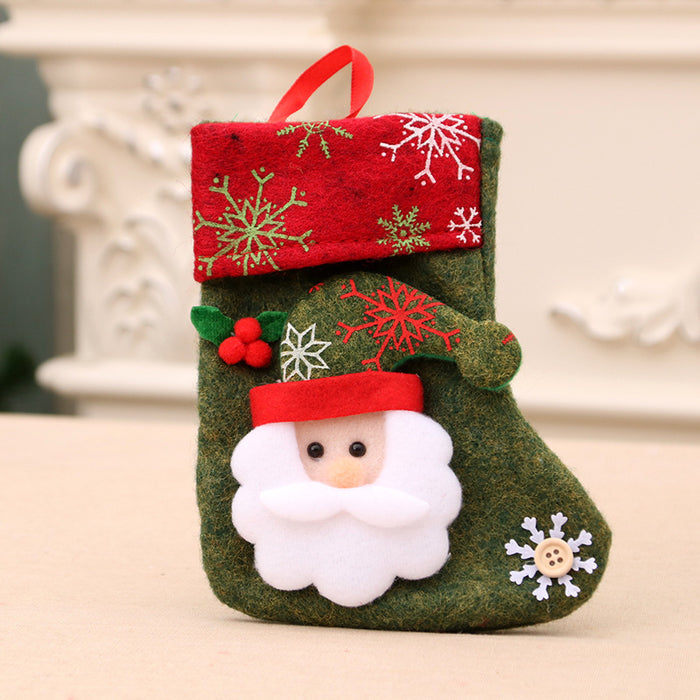 Wholesale Christmas Gift Bag Christmas Decorations Printed Candy Bag Christmas Decoration Socks