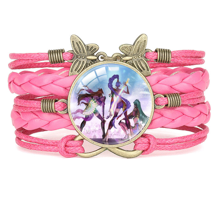 Wholesale KPOP Multi-Layer Cartoon Character Butterfly Combination Bracelet