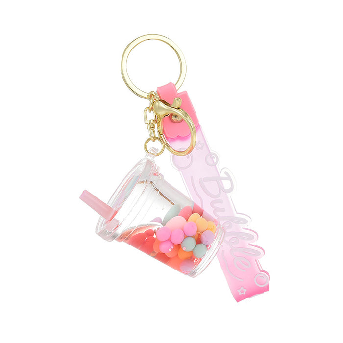 Wholesale Cute Beaded Sand Bottle Keychain