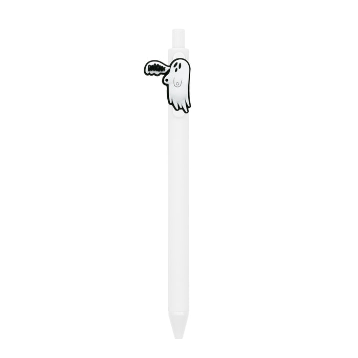 Wholesale  Ghost Polka Dot PVC Soft Gel Retractable Ballpoint Pen MOQ≥10