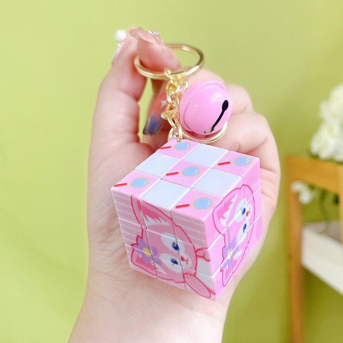 Wholesale Plastic Cartoon Mini Rubik's Cube Keychain JDC-KC-ShiM011