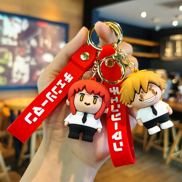 Wholesale Cartoon 3D Doll Rubber Keychain JDC-KC-Tingm040