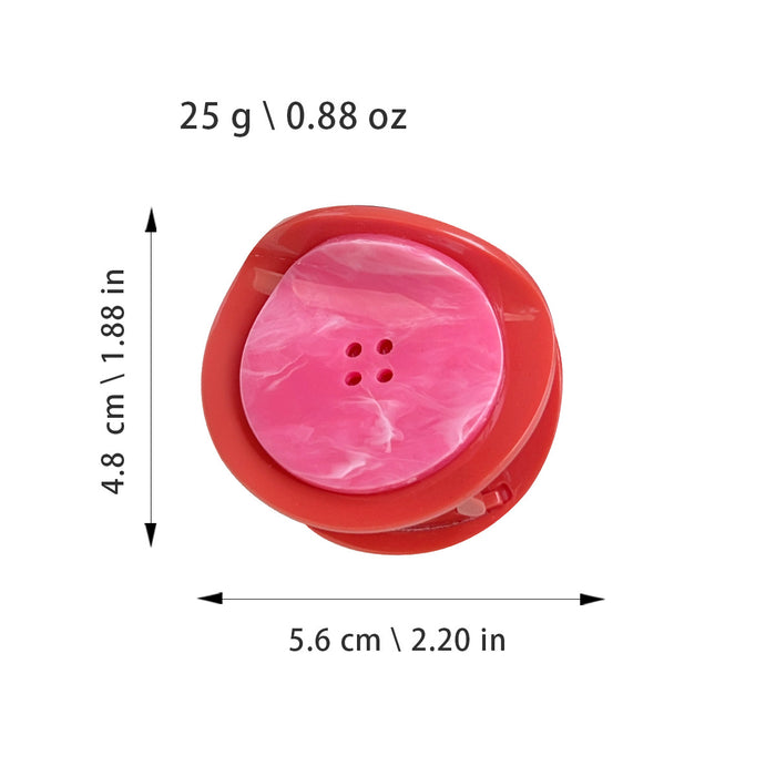 Wholesale Dopamine Color Button Hair Claw Clip Acrylic Fashion Hair Accessory for Everyday Wear and Gifts
