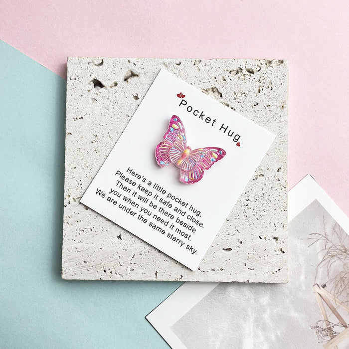 Wholesale gradient butterfly pocket Decorations hug card