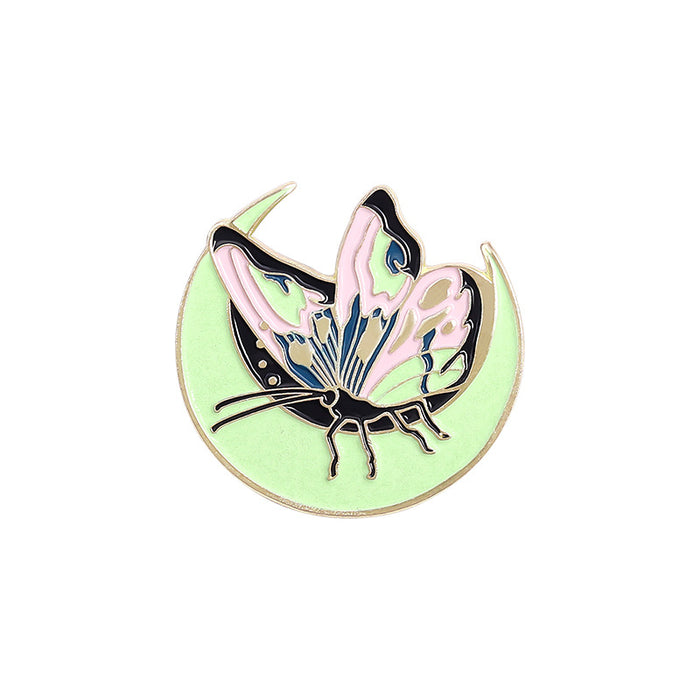 Wholesale Luminous Brooch Personalized Design Butterfly Moon Shape JDC-BC-BL020