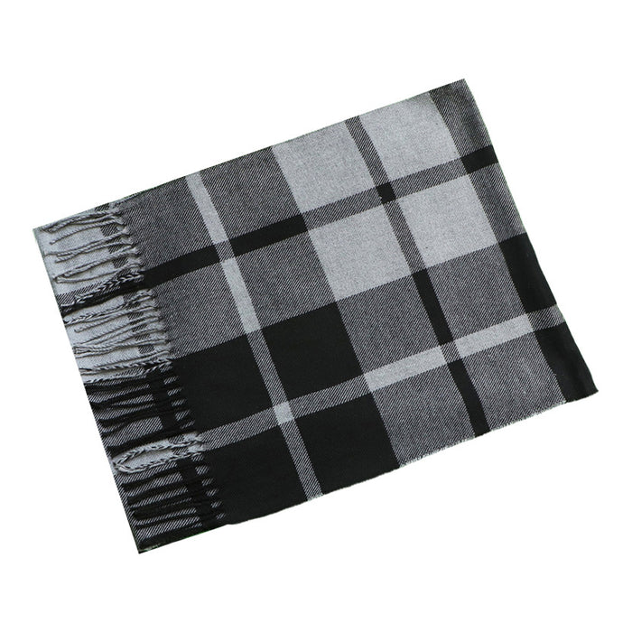 Wholesale  Casual Brushed Thick British Plaid Long