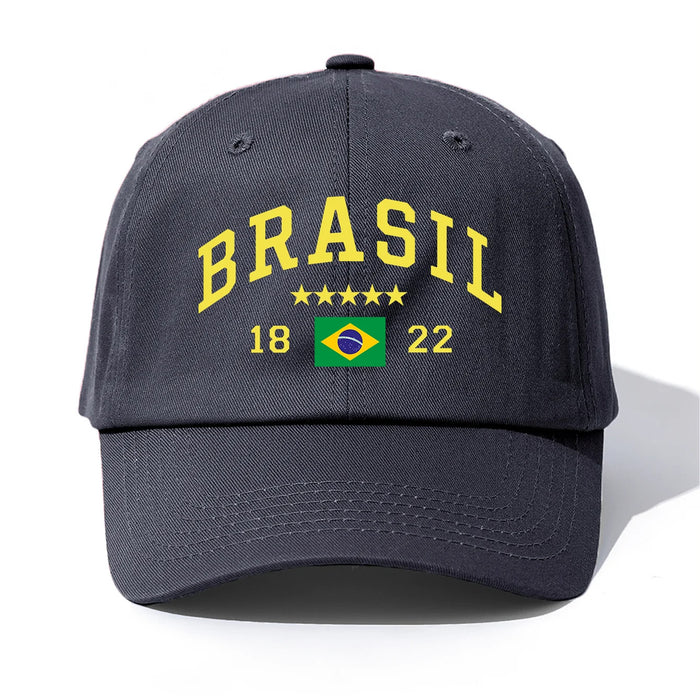 Wholesale Brazil Flag BRASIL Printed Baseball Cap Green Adjustable Outdoor Summer Fashion Accessory