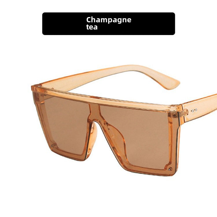 Wholesale Trendy large frame one-piece sunglasses, retro sunglasses