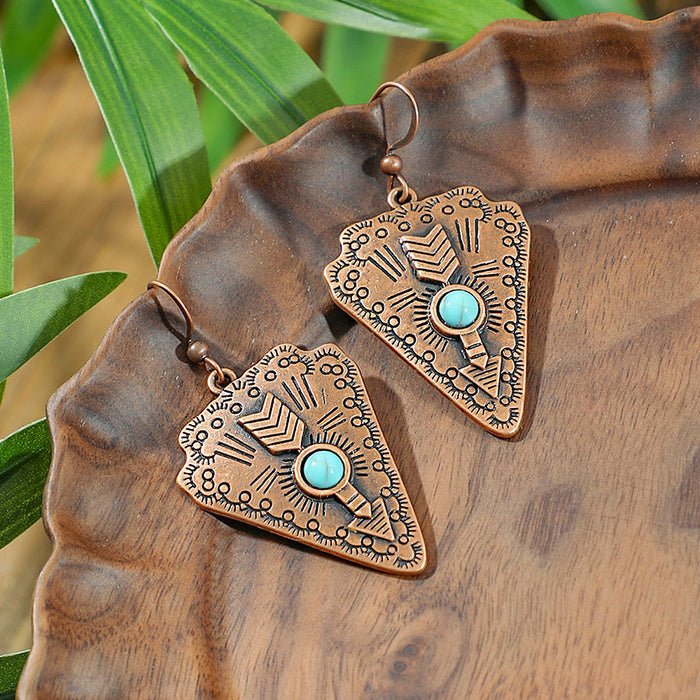 Wholesale Retro Boho Dreamcatcher Hollow Earrings and Necklace Set Fashion Jewelry MOQ≥2