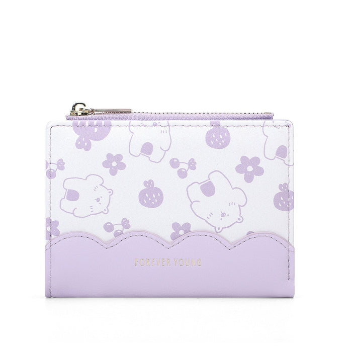 Wholesale ladies wallet compact cartoon card bag multi-card coin purse for women