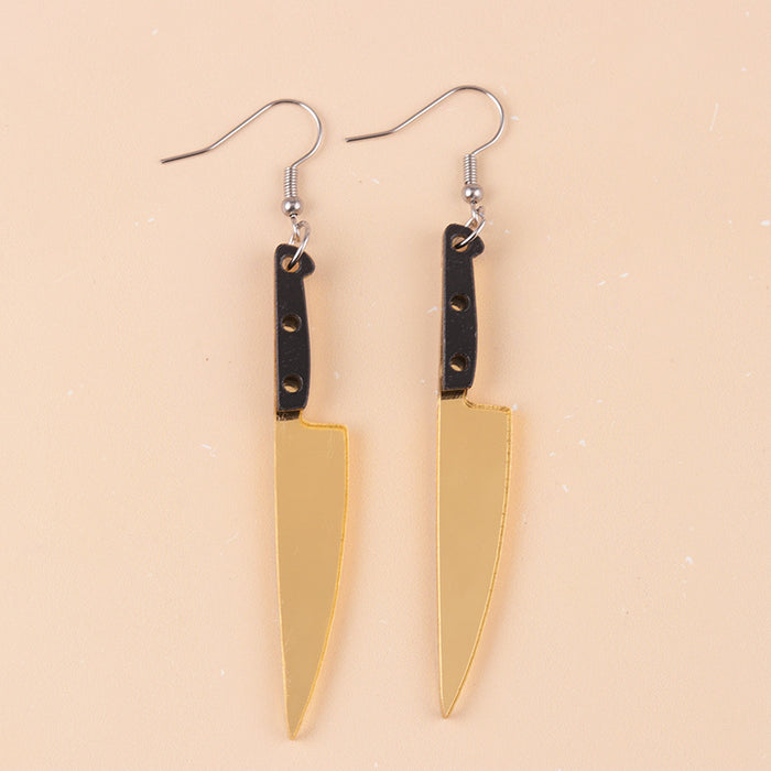 Wholesale  Acrylic Earrings Horror with Blood Mirror Dagger Chopper Axe Earrings Ear Accessories