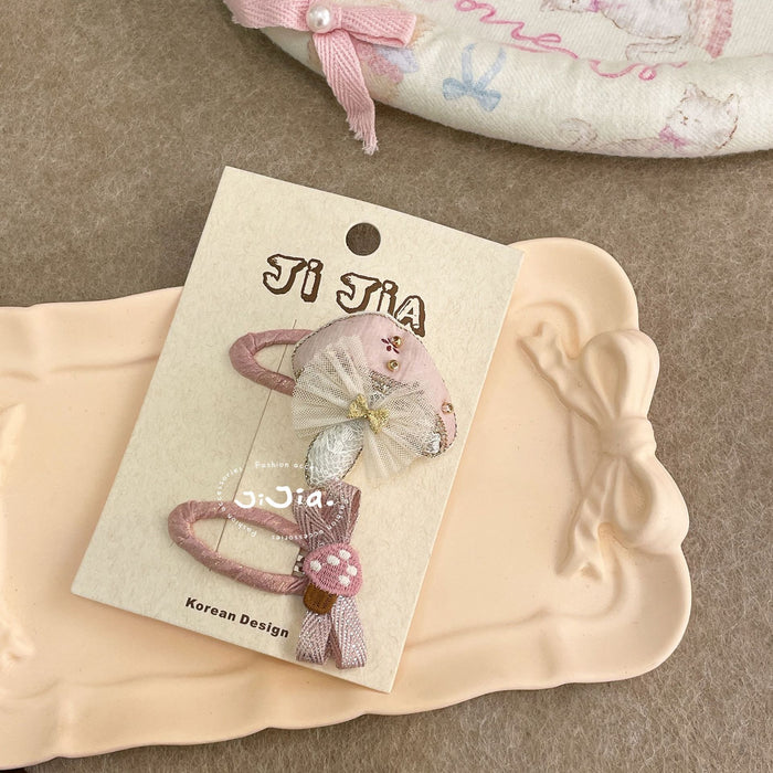 Wholesale Pink Love Butterfly Bunny Clip All-match Children's Hair Accessories