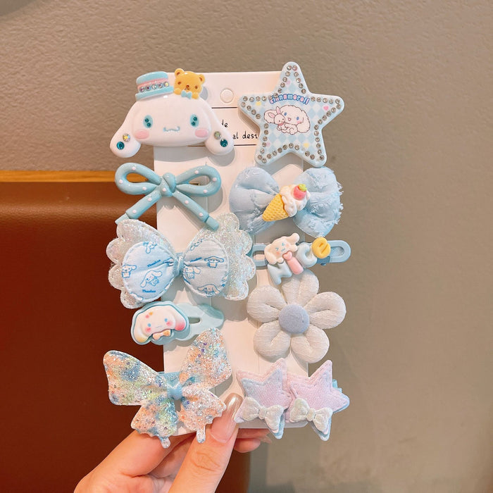 Wholesale Kids Bow Fabric Flower Hair Clip