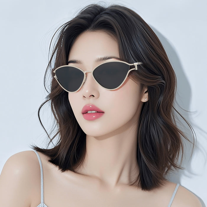 Wholesale Personalized sunglasses, metal trendy fashion glasses, small frame sunglasses, high-end feel