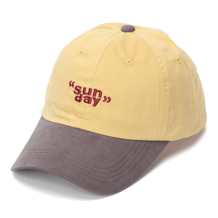 Wholesale Trendy Contrast Color Letter Embroidery Baseball Cap for Sun Protection Fashion Accessory