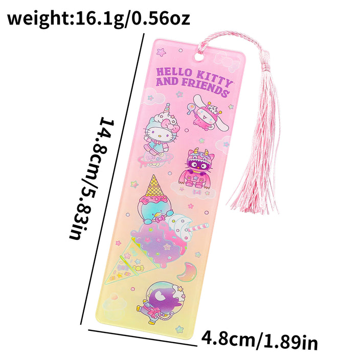 Wholesale cartoon cute cat acrylic tassel bookmark