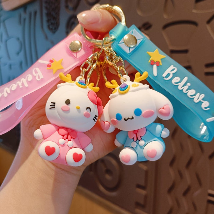 Wholesale Cute 3D Doll Silicone Keychain JDC-KC-MingT131