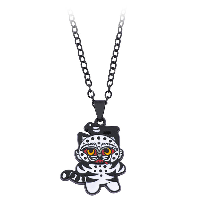 Wholesale K-pop necklace with cartoon dripping oil pendant