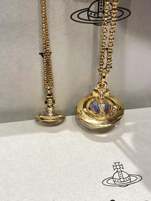 Wholesale Planet Necklace Women Gradient Color High Clavicle Chain Tide