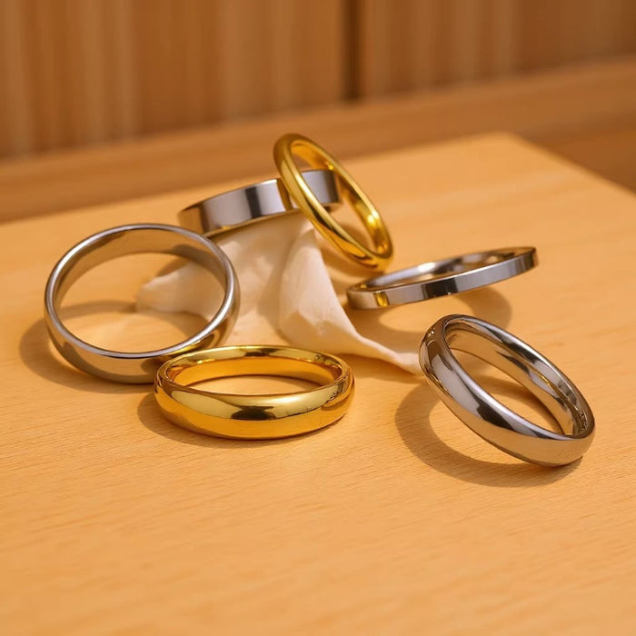 Wholesale Smooth Plain Stainless Steel Ring