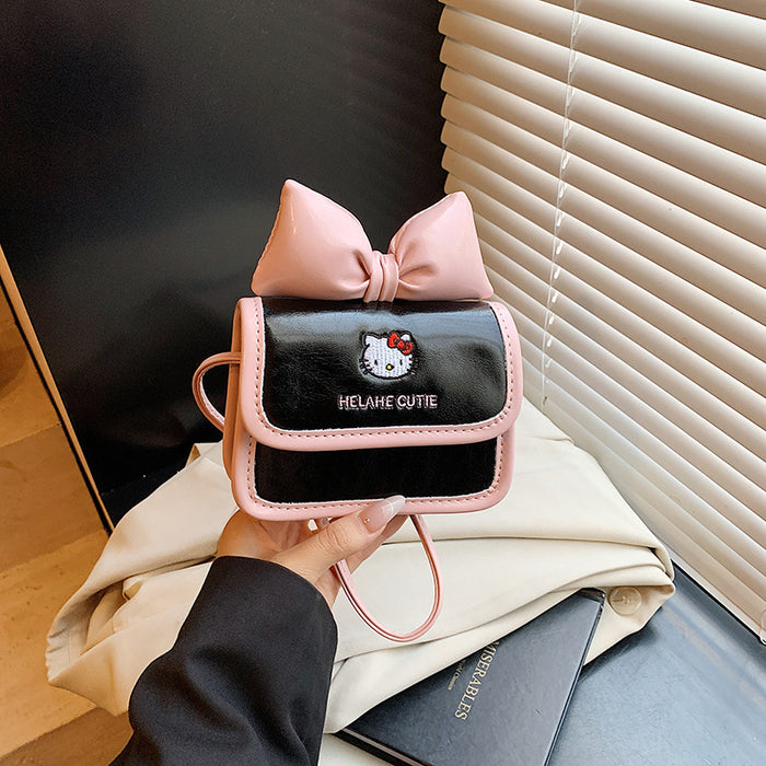 Wholesale Children's Bag Cat Bowknot Girls Crossbody Bag Mini Coin Purse Shoulder Bag