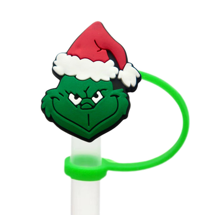 Wholesale 10pcs Christmas Straw Cap  Silicone Cup Accessories